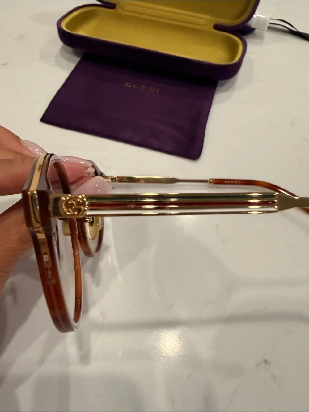 EUC – Gucci Women's Sunglasses - GG0850SK 004 – Havana Brown